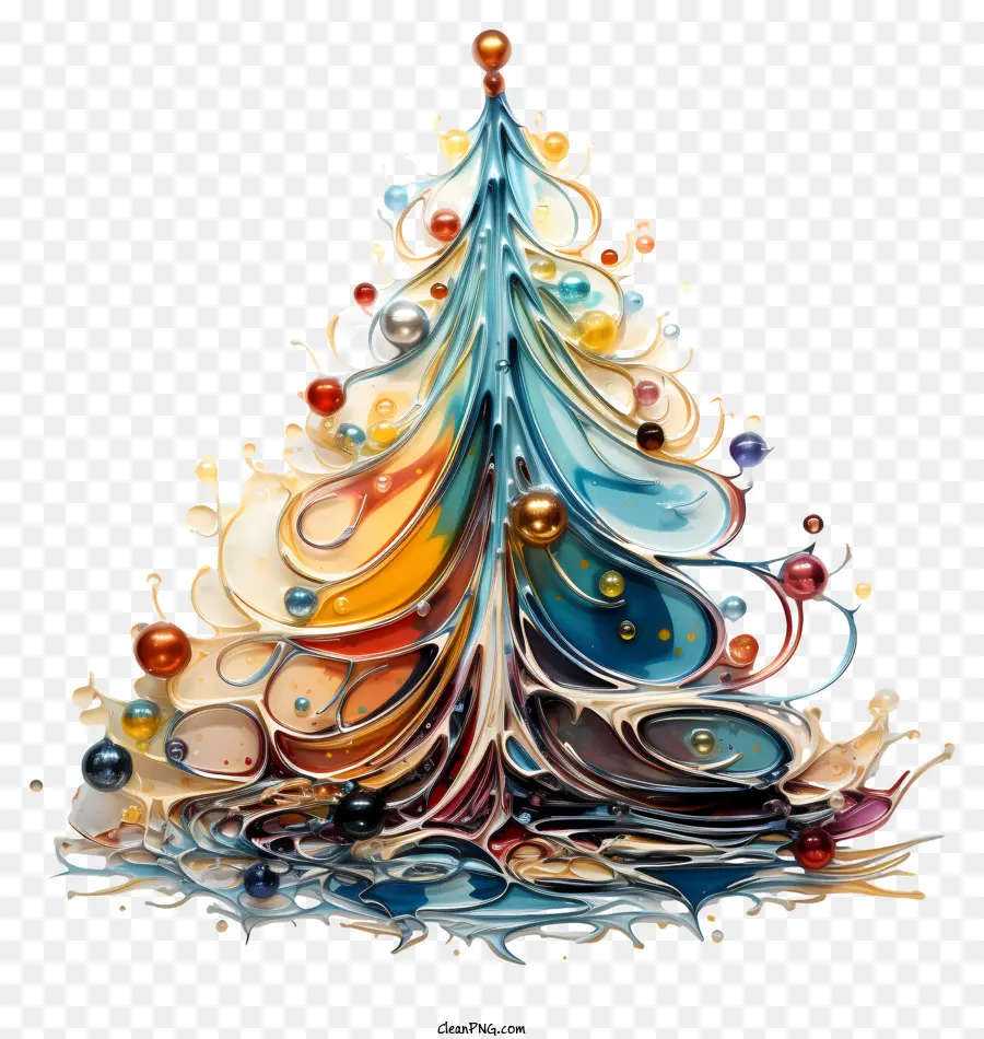 Árbol De Navidad Colorido，Resumen Del árbol De Navidad PNG