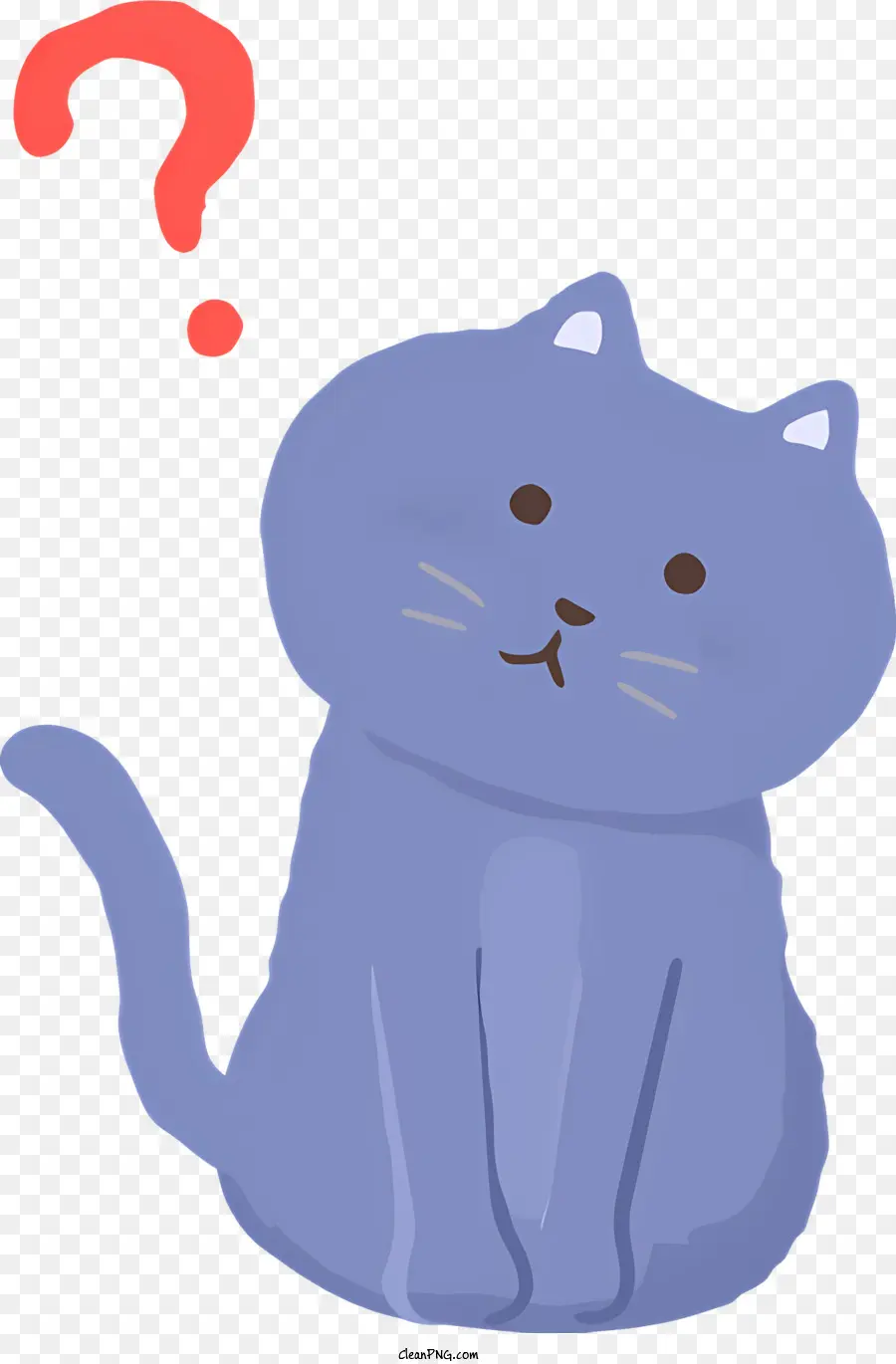 Gato Azul，Signo De Interrogación PNG