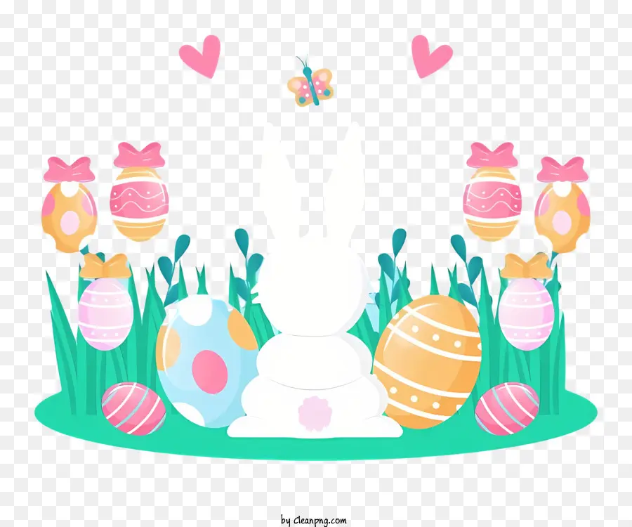 Los Huevos De Pascua，Conejo Blanco PNG