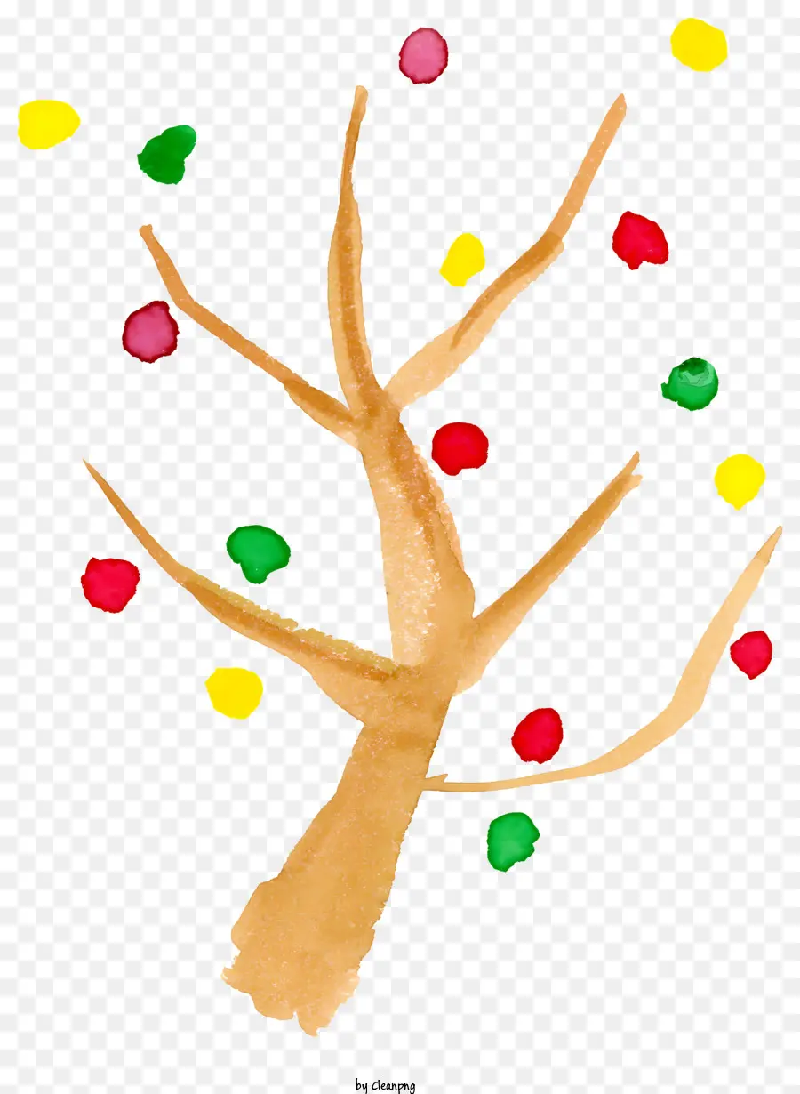 Pintura De Acuarela，Árbol PNG