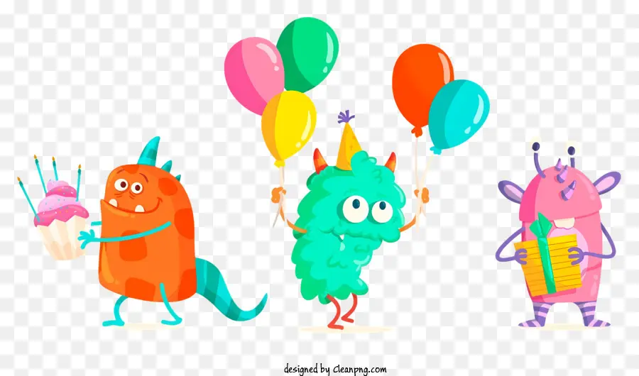 Los Monstruos De Dibujos Animados，Globos PNG