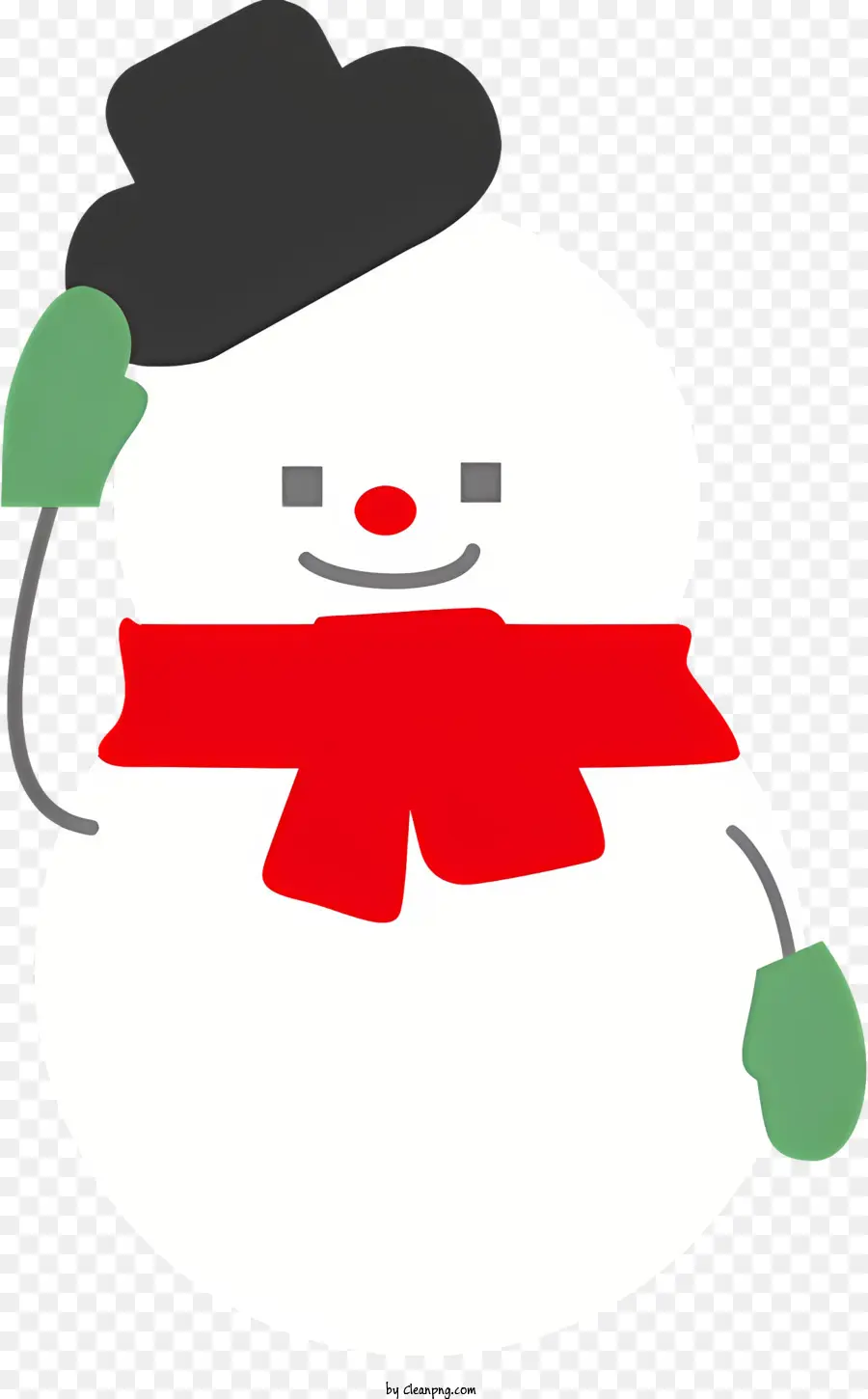 Muñeco De Nieve，Sombrero Negro PNG