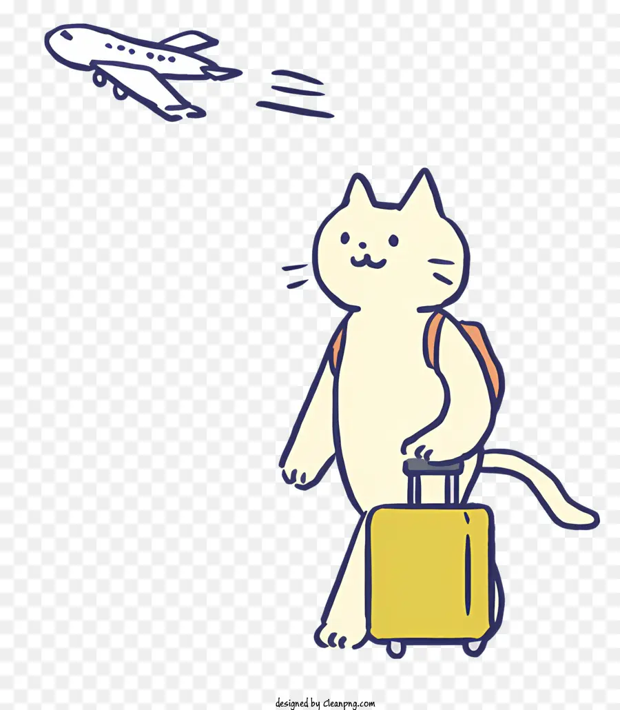 Gato Con Mochila，Gato Viajero PNG