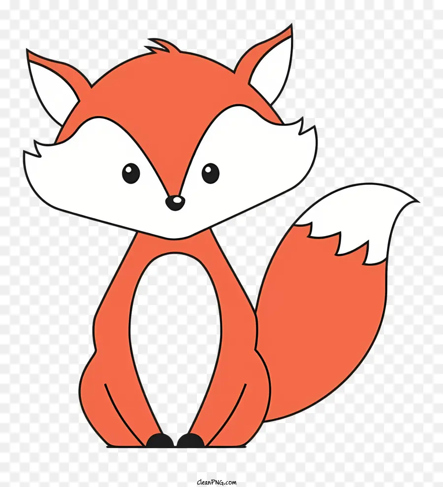 De Dibujos Animados De Fox，Parche Blanco En La Cara PNG