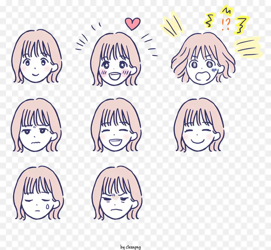 Las Emociones，Las Expresiones Faciales PNG