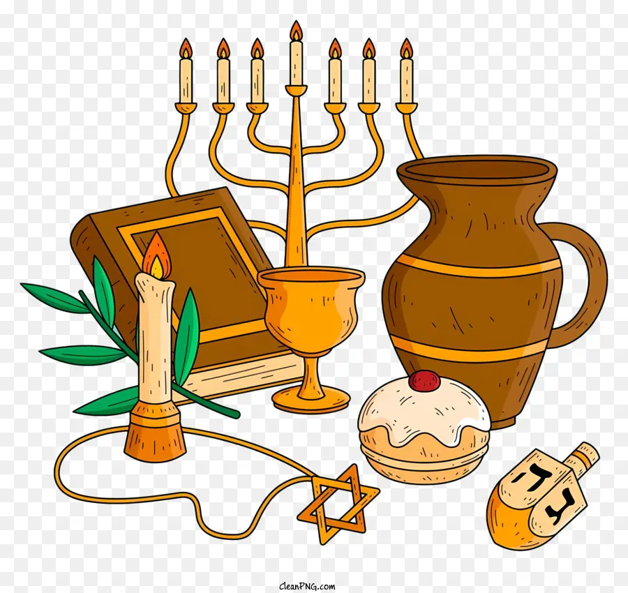 Escena De Janucá，Artículos De Hanukkah PNG