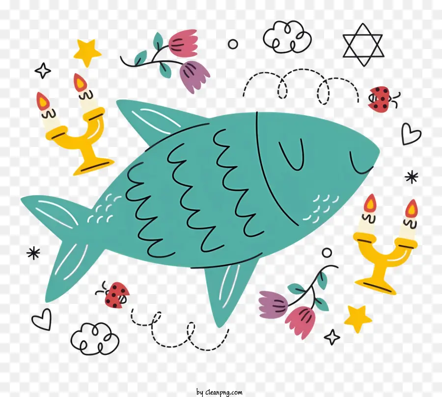 Dibujos Animados De Pescado，Sonriendo De Pescado PNG