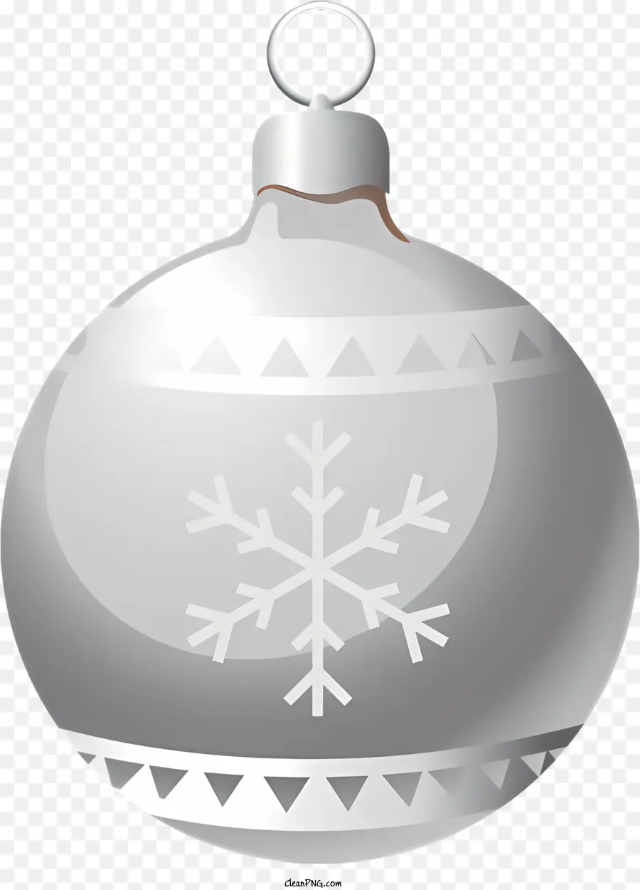 Ornamento De Metal，Adorno De Copo De Nieve De Plata PNG