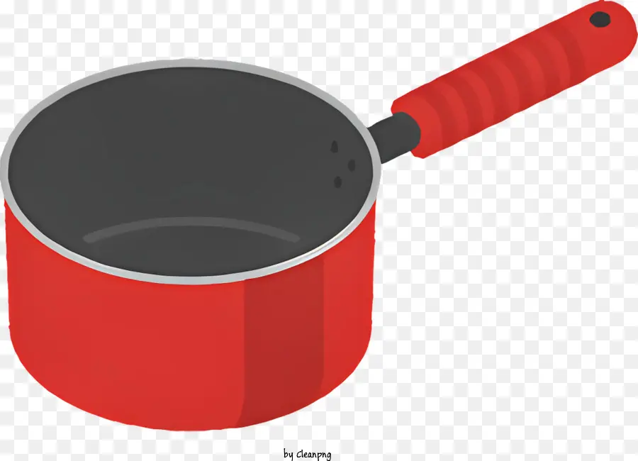 Cacerola Roja，Mango De Metal PNG