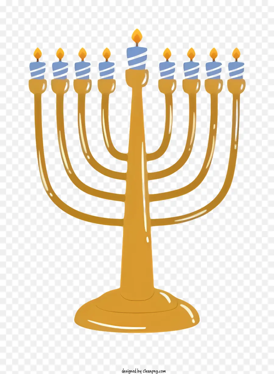 Menorah，Menorah Dorada PNG