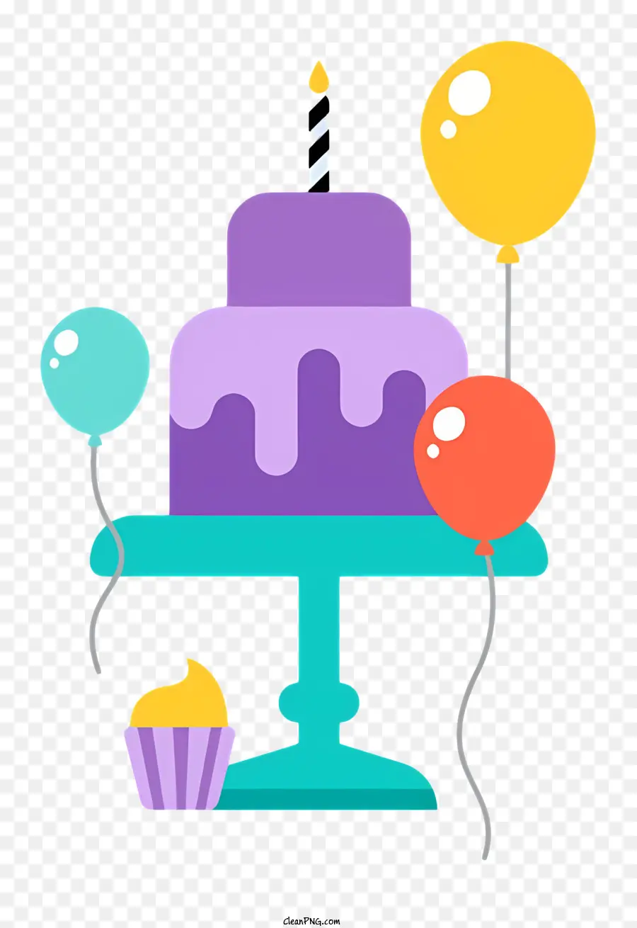 Pastel De Cumpleaños，Velas PNG