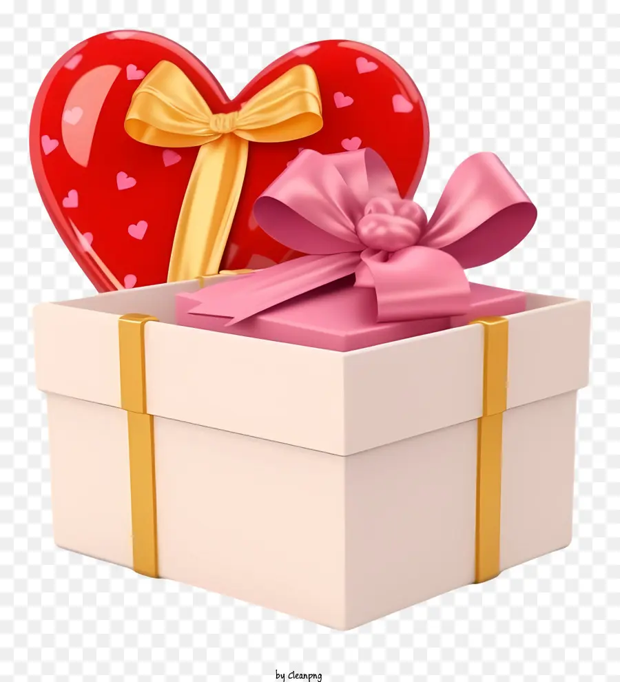 Rosa Caja De Regalo，La Cinta PNG