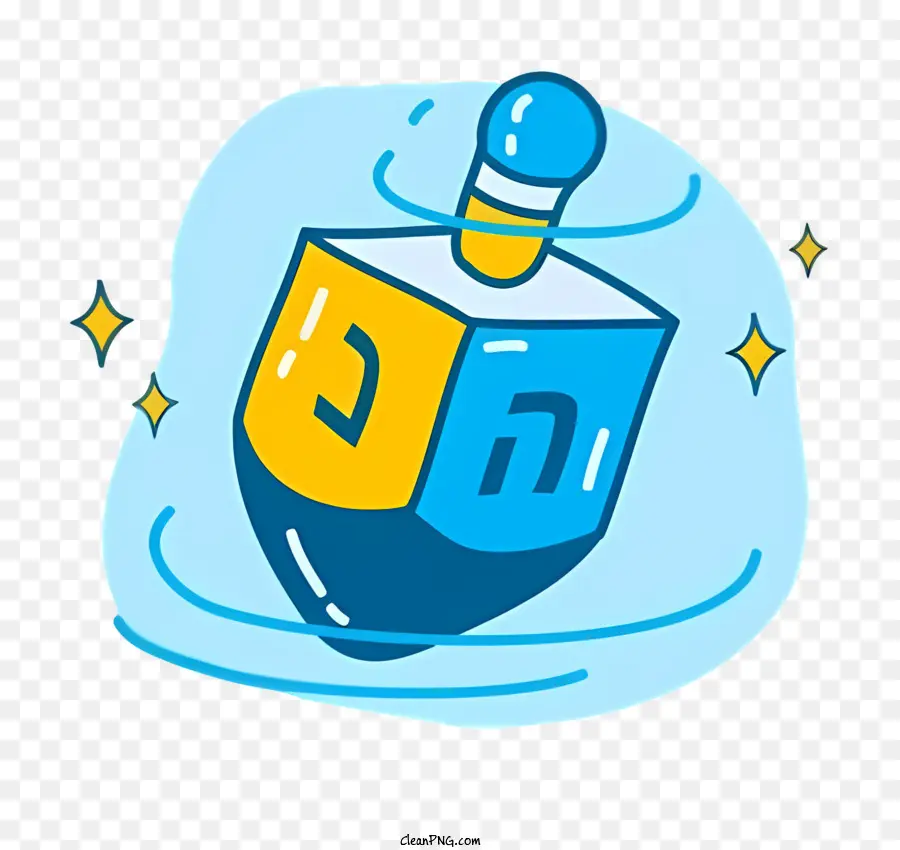 Hanukkah Dreidel，Objeto Ritual Judío PNG