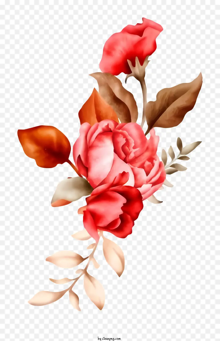 Ramo，Rosas Rojas PNG