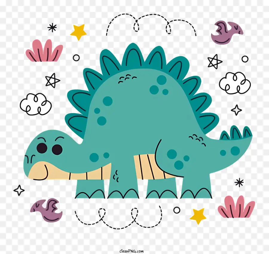 Pequeño Dinosaurio，Dinosaurio De Color Verde PNG