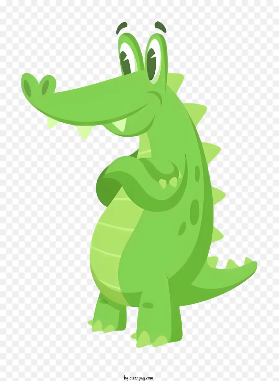 Cocodrilo Verde，Dibujos Animados PNG