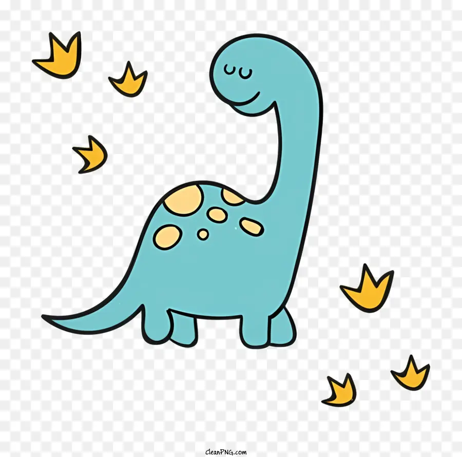 Dibujos Animados De Dinosaurios，Dinosaurio Azul Y Amarillo PNG