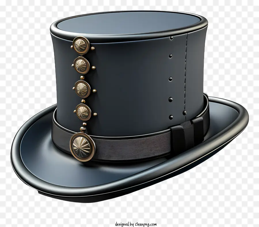 Sombrero Negro，Botones De Metal PNG