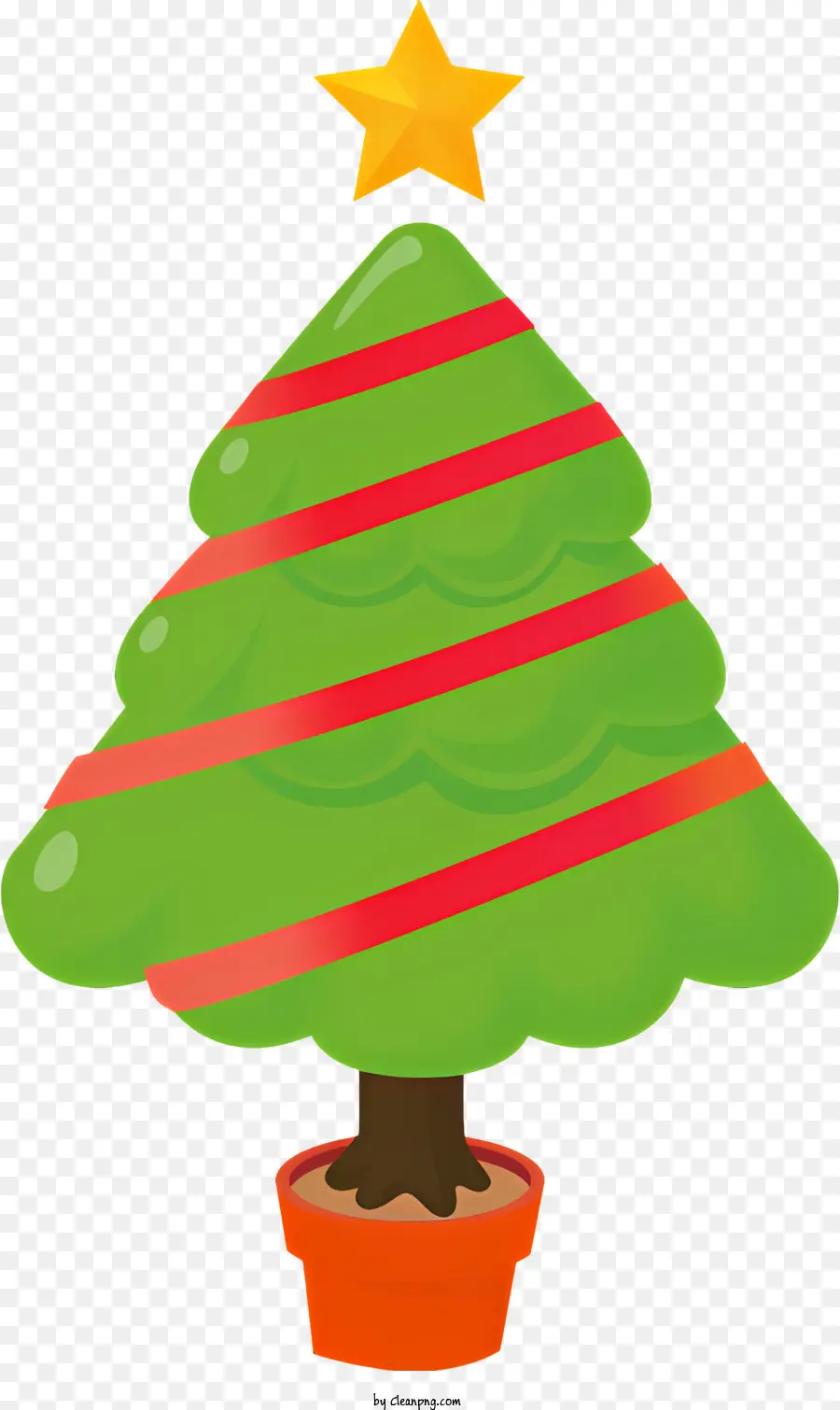 árbol De Navidad，Estrella En La Parte Superior PNG