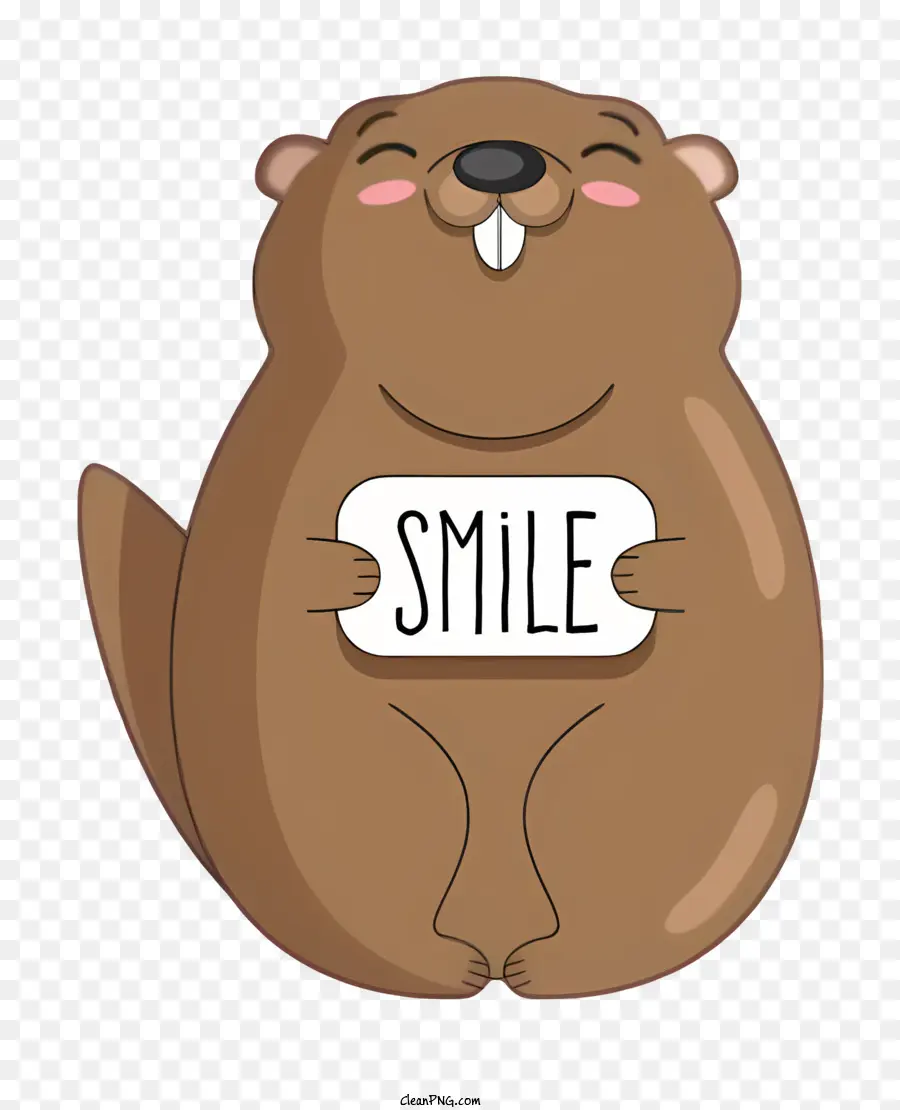 Marmota，Castor Sonriente PNG