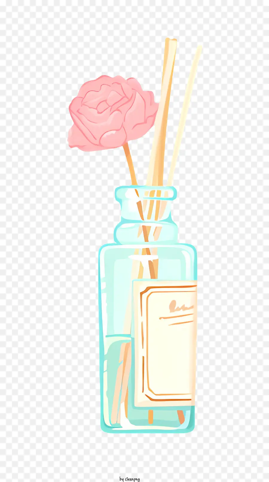 Rosa Rosa，Florero De Cristal PNG