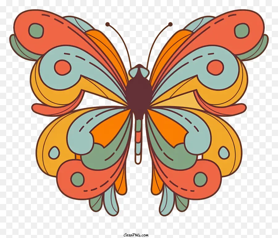 Colores De La Mariposa，Patrones Intrincados PNG