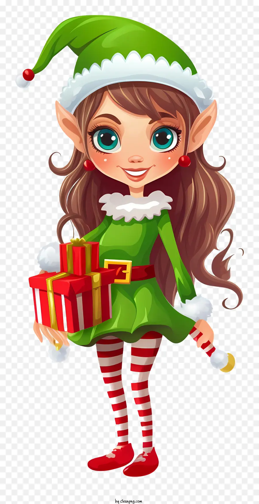 Hembra Elf，Los Ojos Verdes PNG