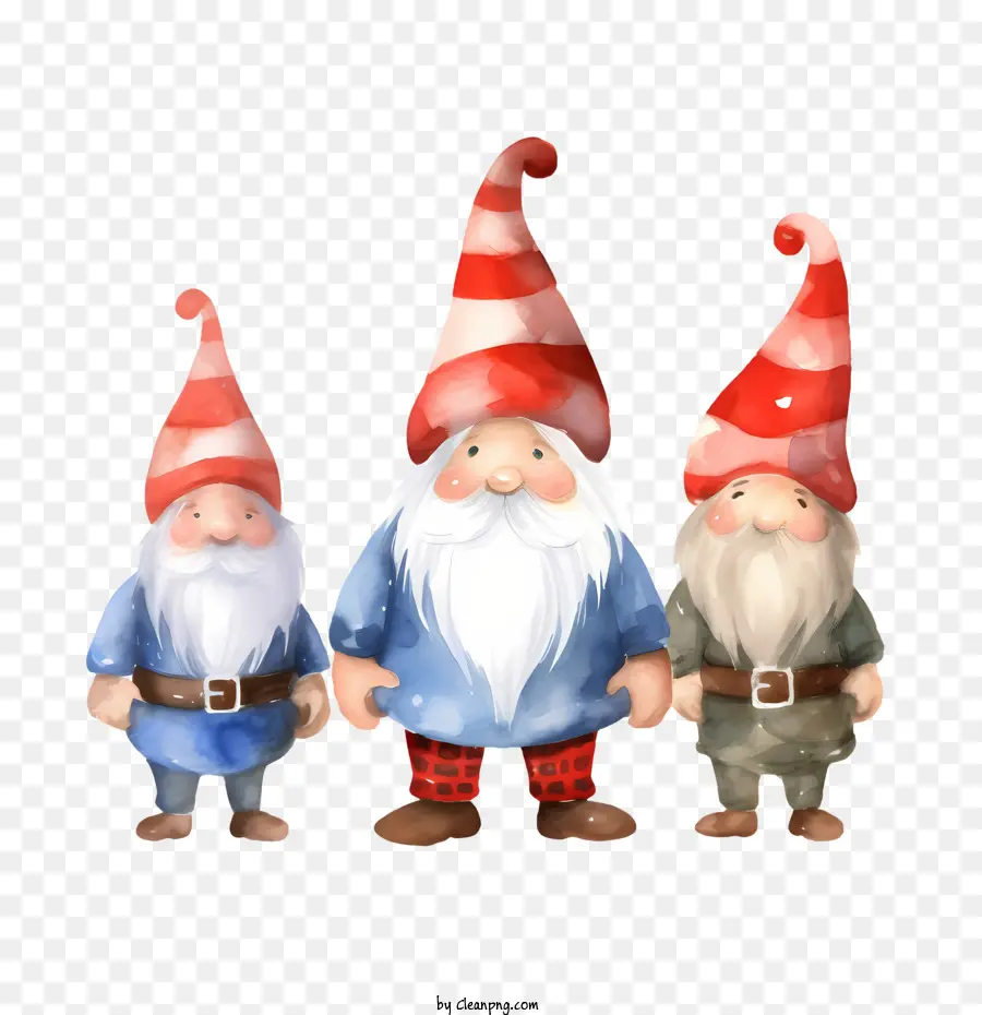 La Navidad De Gnome，Acuarela PNG