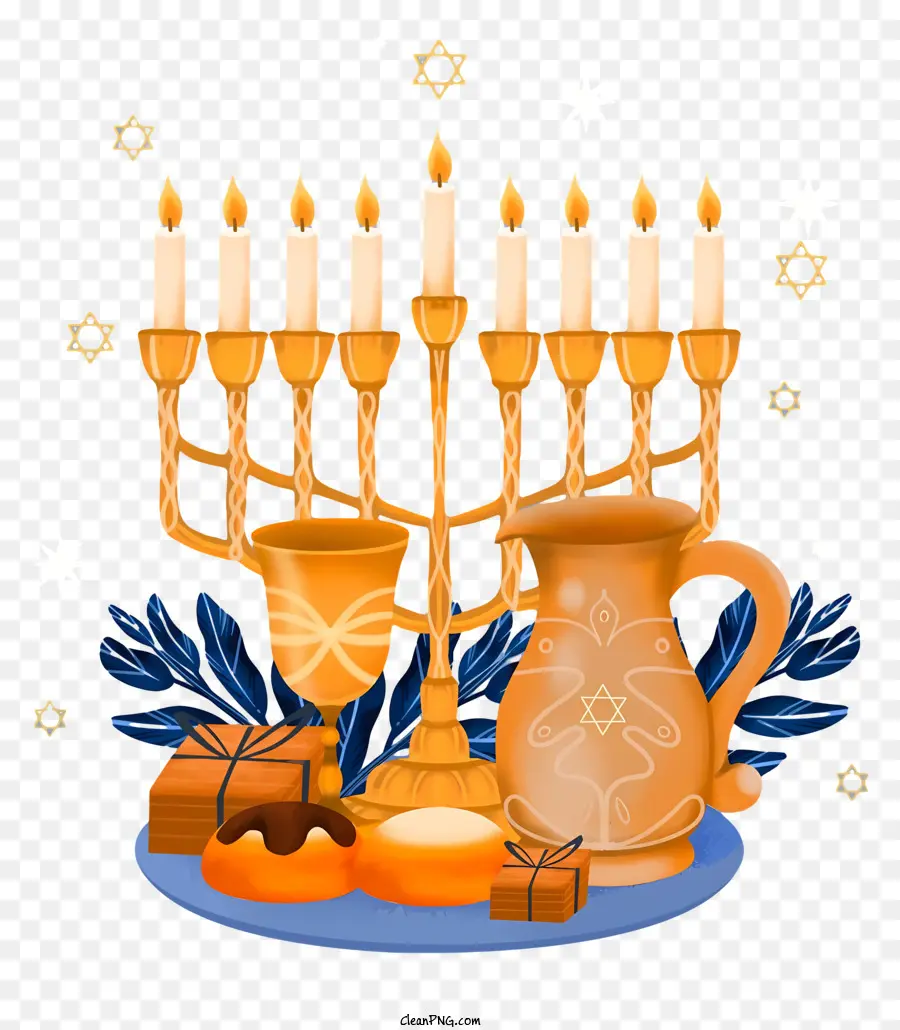 Menorah，Hanukkah PNG