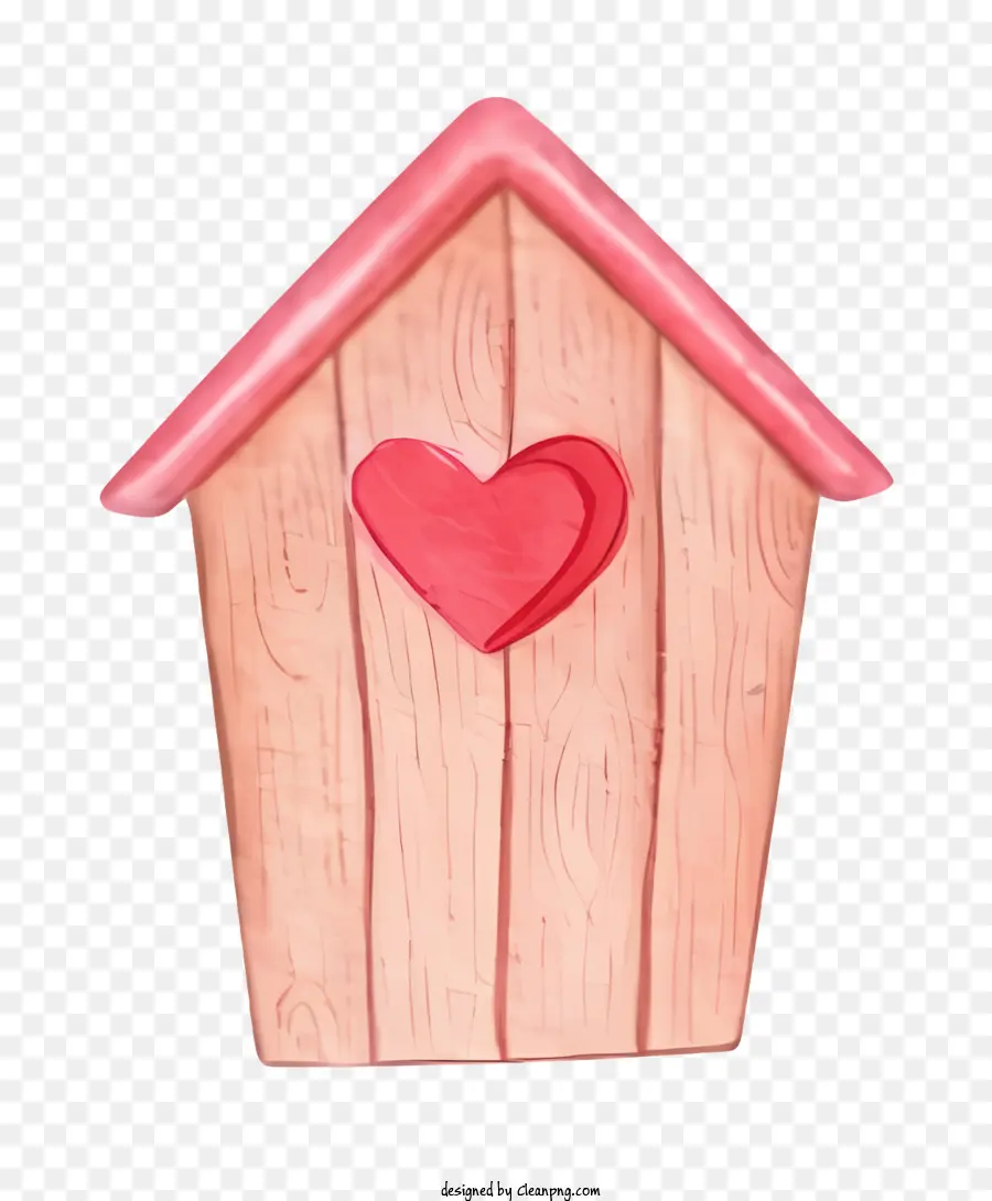 Casa De Madera，Puerta En Forma De Corazón PNG