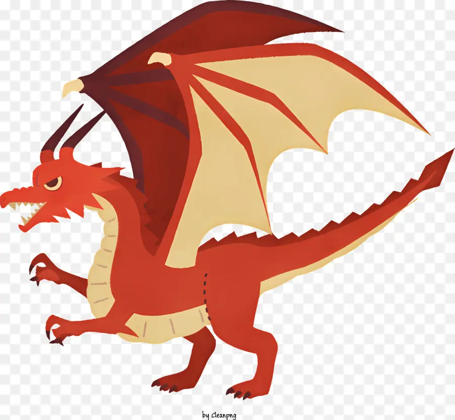 Dragón Rojo，Alas PNG