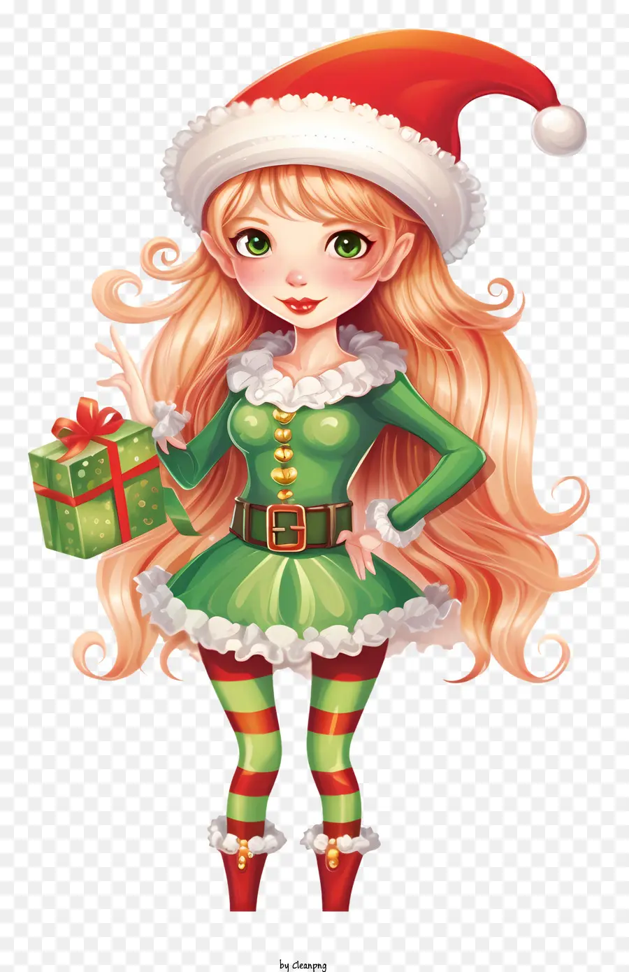 Linda Chica，Disfraz De Navidad PNG