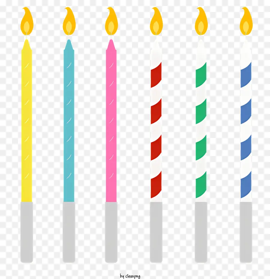 Velas De Colores，Velas De Cumpleaños PNG