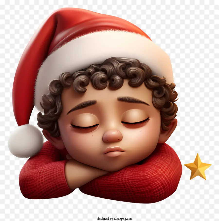 Niño Durmiendo，Santa Claus Hat PNG