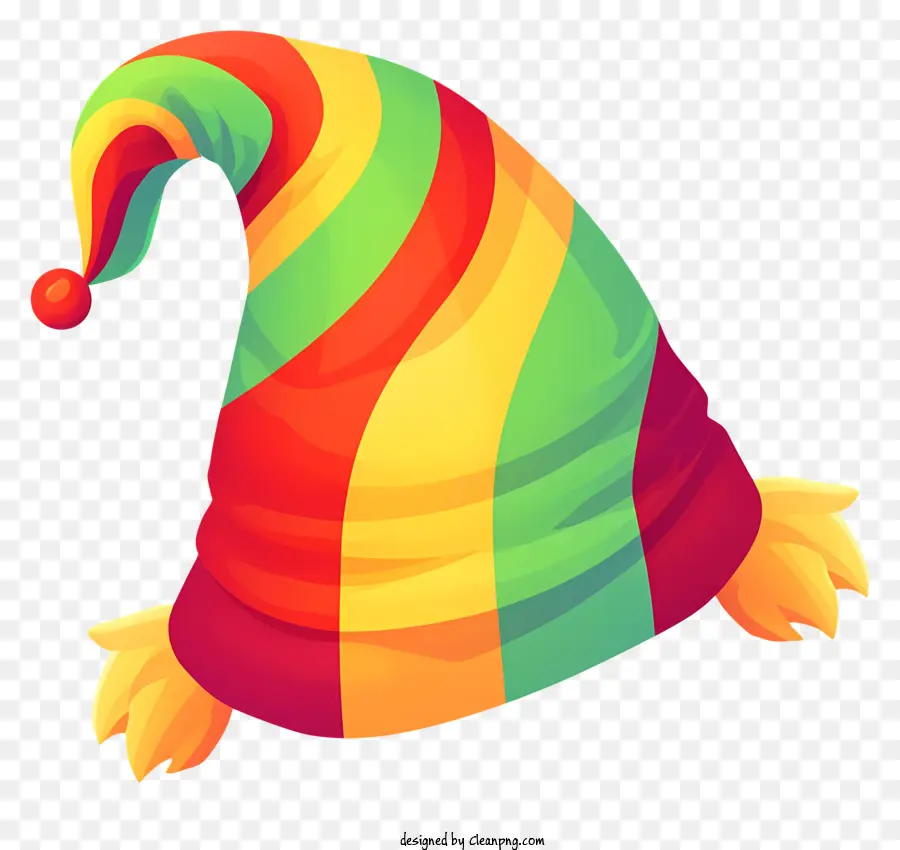 Sombrero De Rayas Arcoiris，Sombrero Multicolor PNG