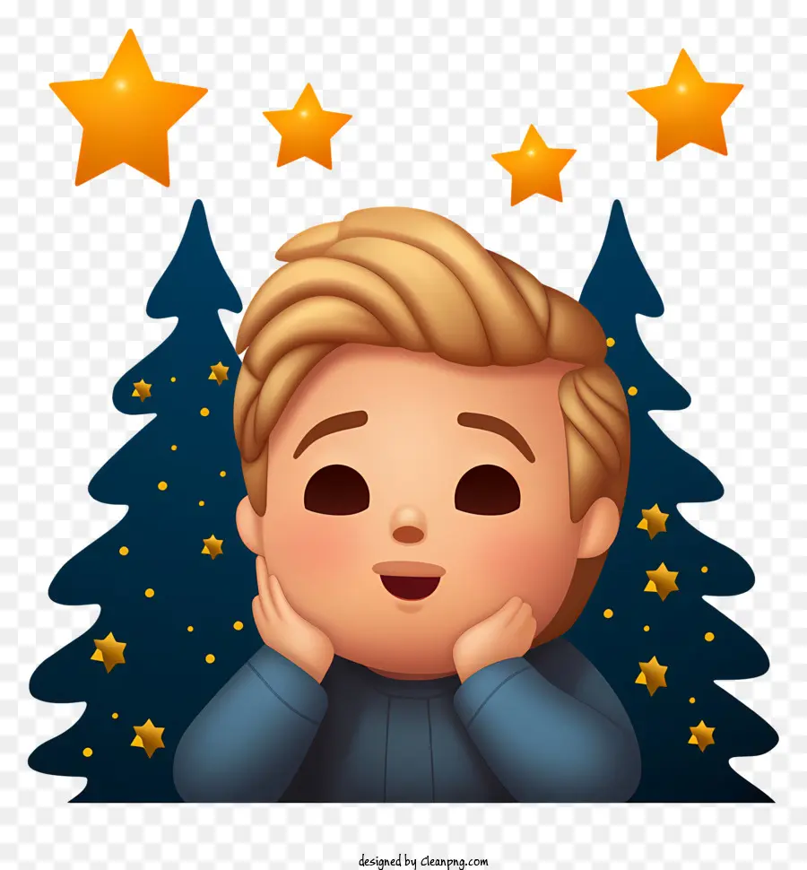 Joven，Niño Con Estrellas PNG