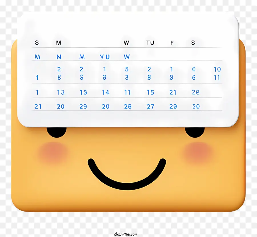 Calendario，La Cara Sonriente PNG