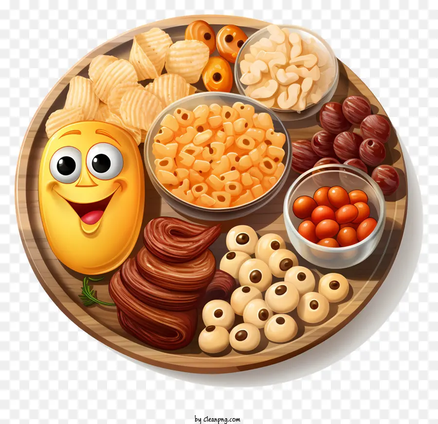 Bandeja De Madera，Aperitivos PNG