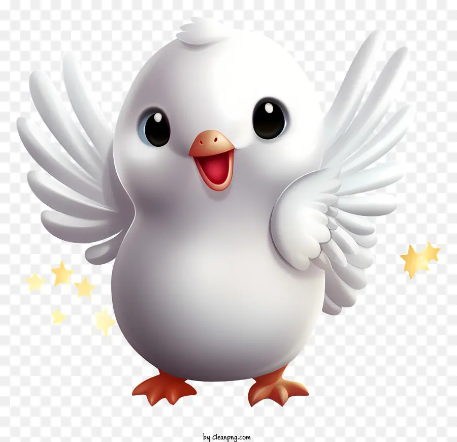 Pájaro Lindo De La Historieta，Pájaro Blanco PNG