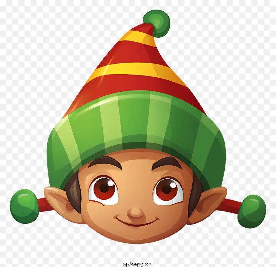 Personaje De Dibujos Animados，Sombrero Rojo Y Verde PNG