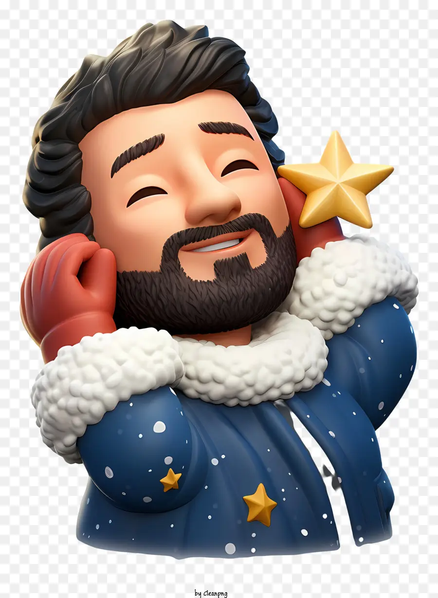 Papá Noel，Hombre Con Estrella PNG