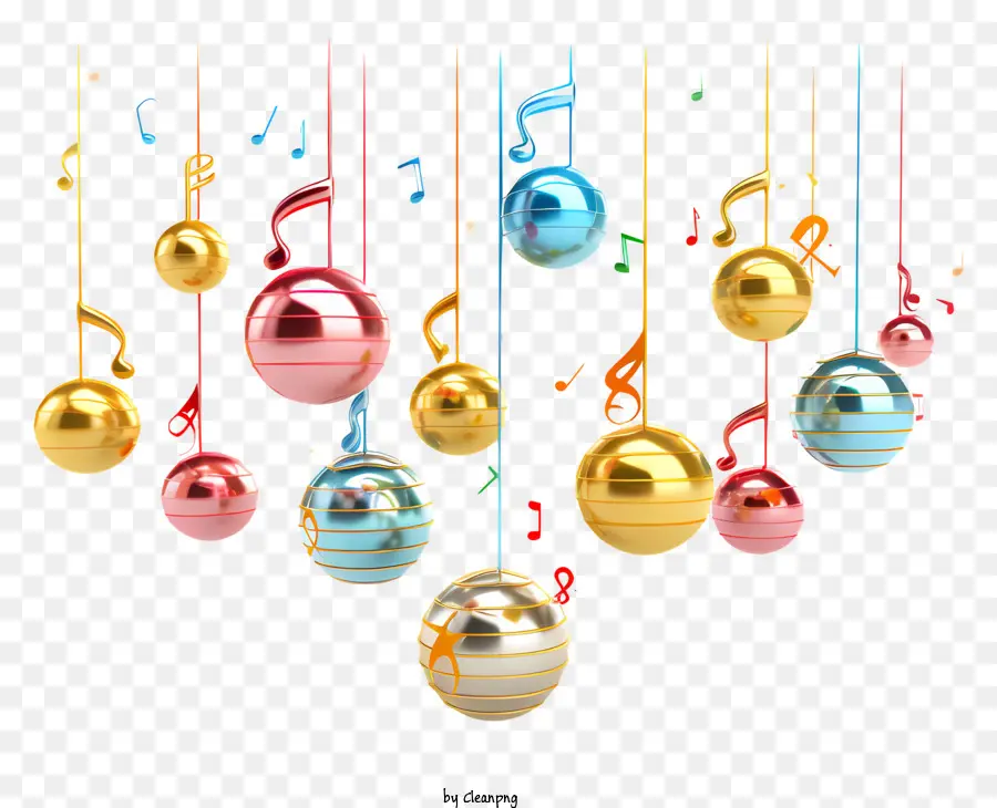 Notas Musicales，Coloridas Notas PNG