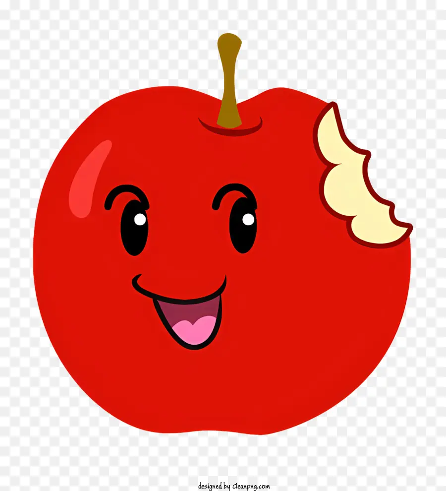 Manzana Roja，La Cara Sonriente PNG