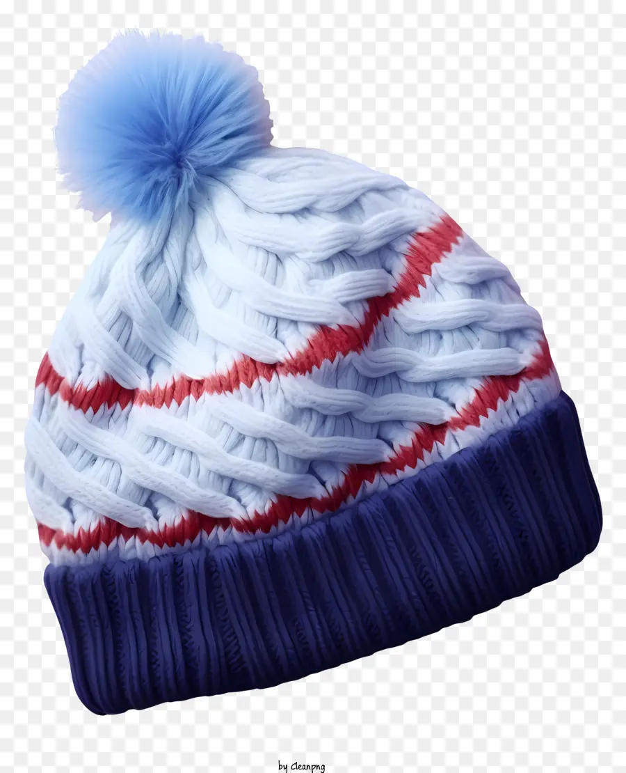 Gorro De Punto，Gorro Azul Y Blanco PNG