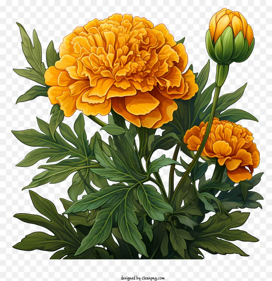 Pintura De Flores，Flor De Naranja PNG