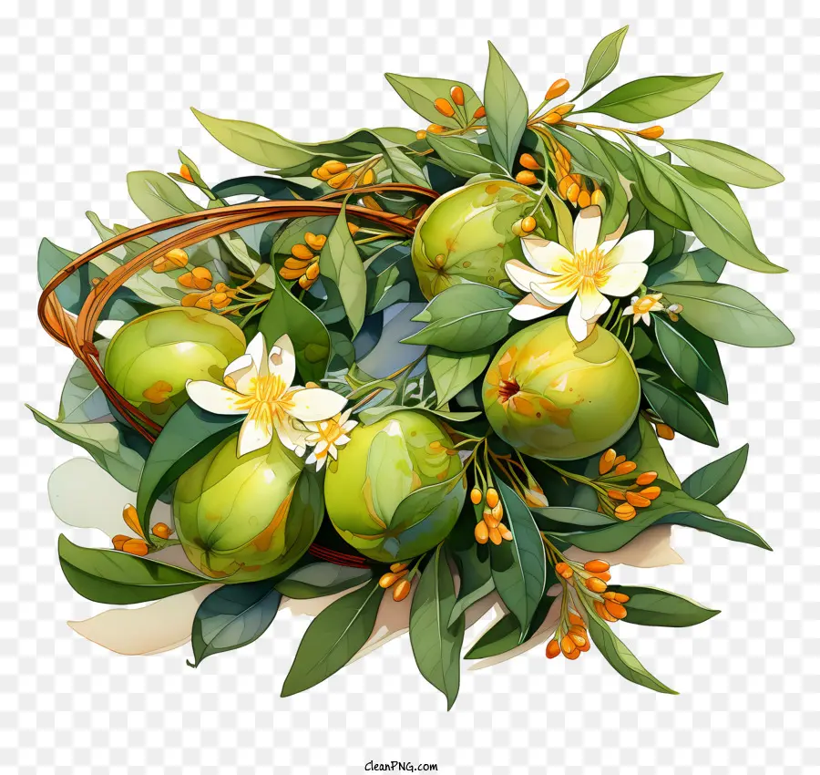 Corona De Navidad，Corona De Frutas PNG