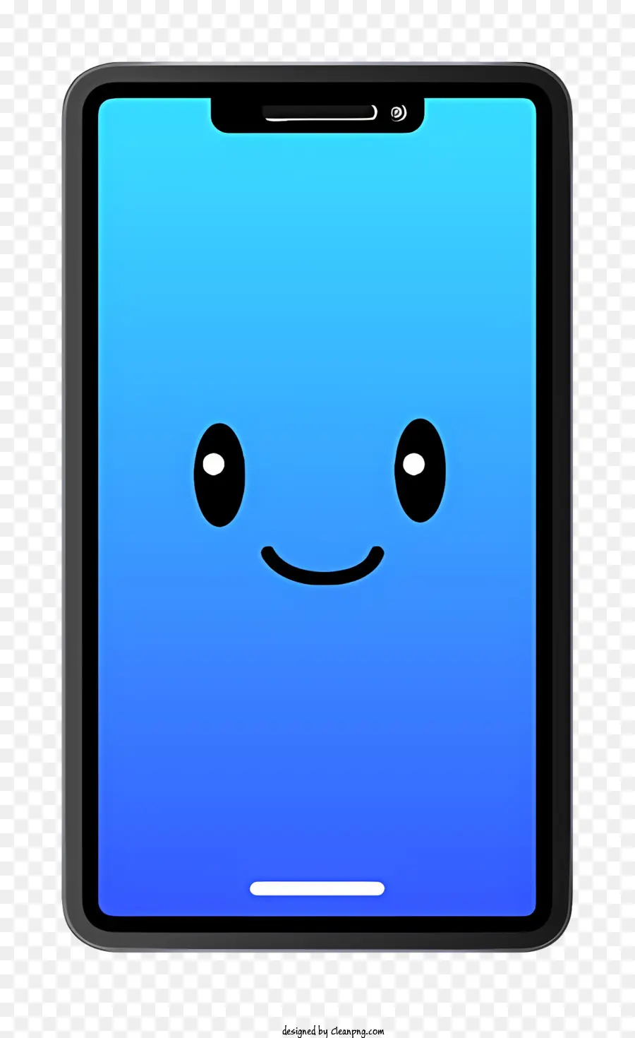 Teléfono Inteligente Azul，La Cara Sonriente PNG