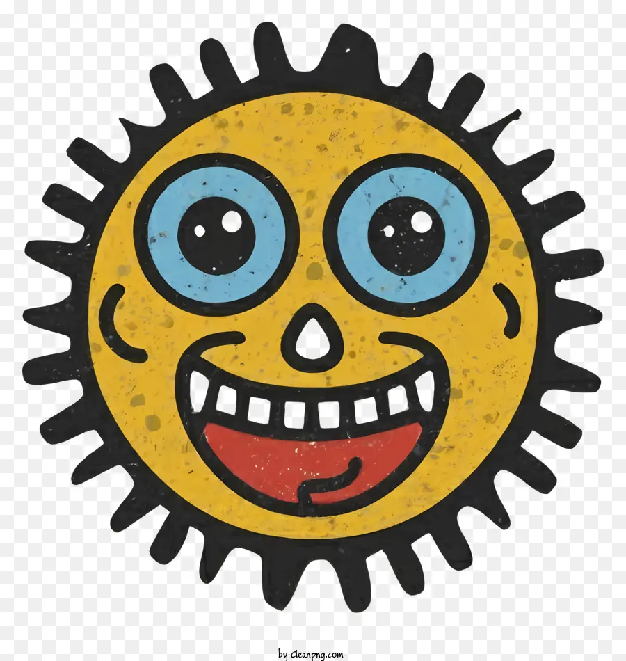 Caricatura De Sol，Los Ojos Azules PNG