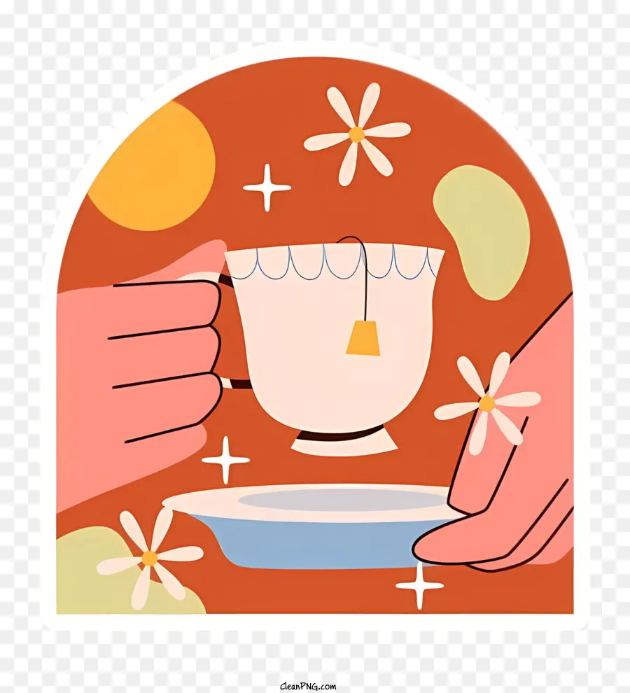 Hora Del Te，Taza De Té Y Platillo PNG