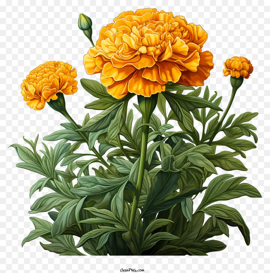 Planta De Clavel，Flores De Color Naranja PNG